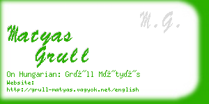 matyas grull business card